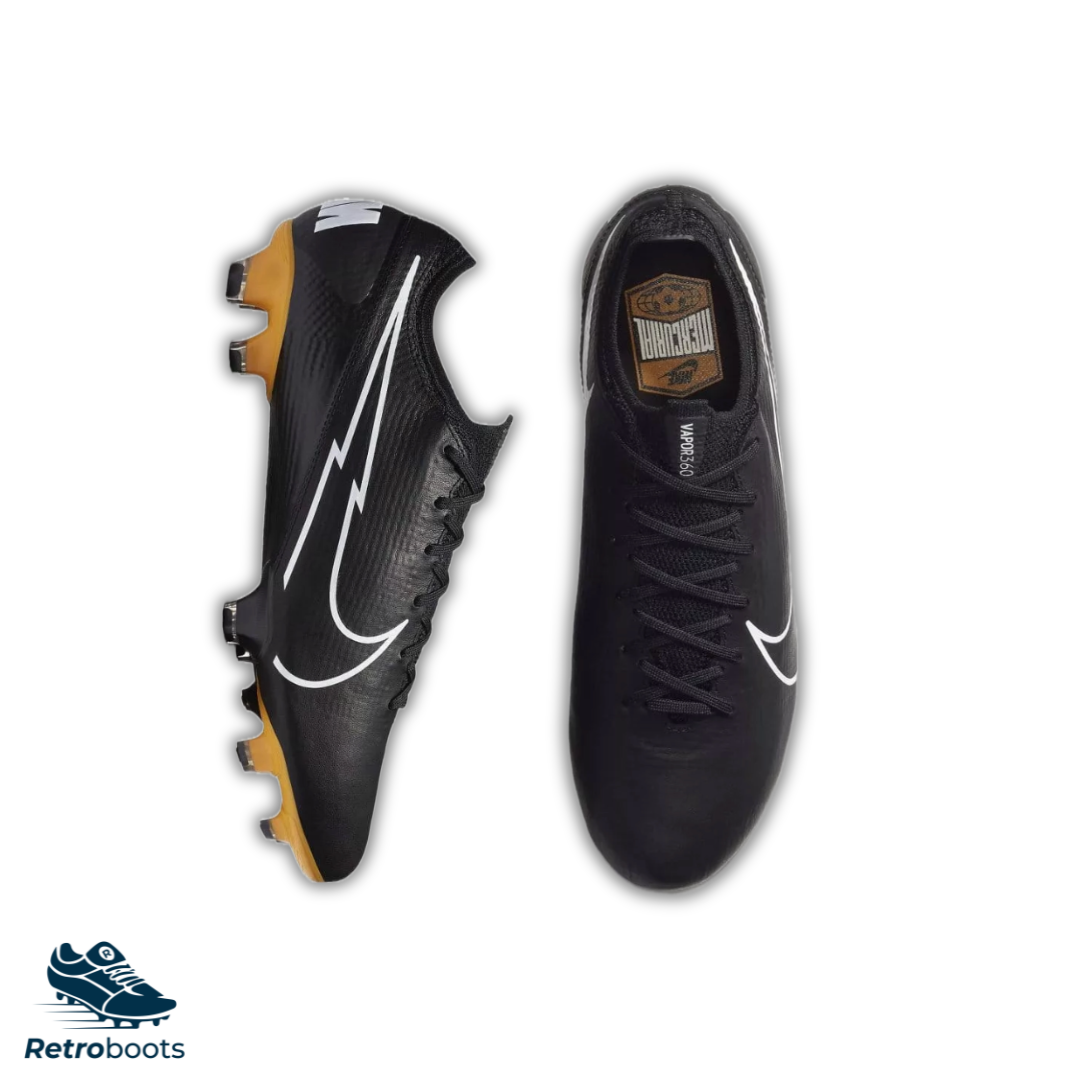 Nike Mercurial Vapor 13 Elite FG Tech Craft Leather CJ6320-017 Black Yellow